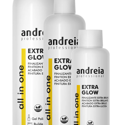 Andreia Extra Glow cleancer naudojimas manikiūro procedūroje – profesionalus dispersinis priemonė nagų blizgesiui