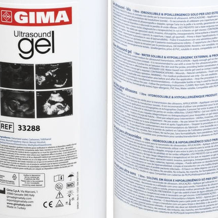 Profesionalus ultragarso kontaktinis gelis GIMA 1L – kosmetologinėms ir fizioterapinėms procedūroms