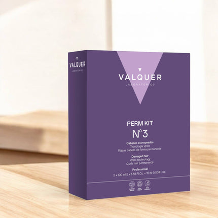 Valquer Laboratorios permanento priemonė silpniems ir pažeistiems plaukams – švelnios formulės garbanojimo rinkinys