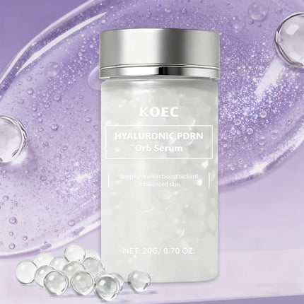 KOEC Hialurono PDRN orb serumas iš KOEC, 20 ml, baltas serumas, išmani baltymų paketas, iššvietimo ir drėkinimo efektas