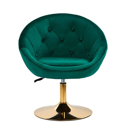 4Rico QS-BL12B žalia aksominė kėdė klientui grožio salone – elegantiška ir patogi