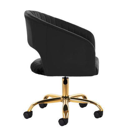 4Rico QS-OF212G aksominė kėdė meistro darbo vietai – komfortas ir elegancija salone