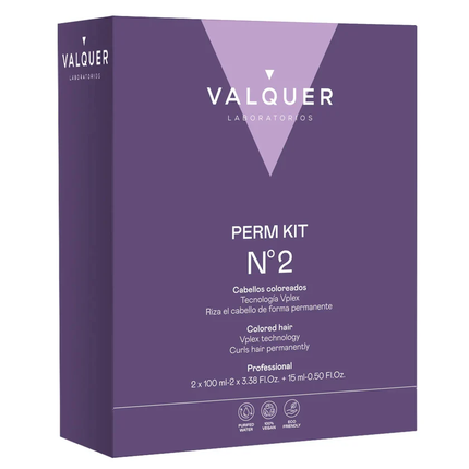 VALQUER profesionalus cheminio garbanojimo rinkinys Nr.2 dažytiems plaukams 100+100+10ml salonams
