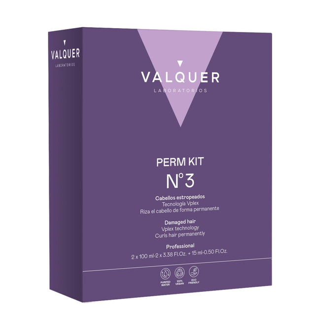 VALQUER cheminio garbanojimo rinkinys Nr. 3 pažeistiems plaukams, profesionalus 100+100+10 ml komplektas salonams