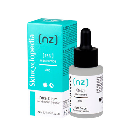 Skincyclopedia veido serumas su 10% niacinamidu ir 1% cinko 30ml – porų minimizavimui ir odos spalvos tolyginimui