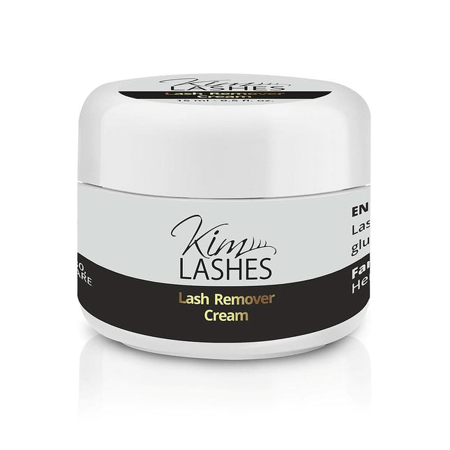 KIM LASHES Professional kreminis blakstienų klijų valiklis 15 ml – profesionalus priemonė salonams