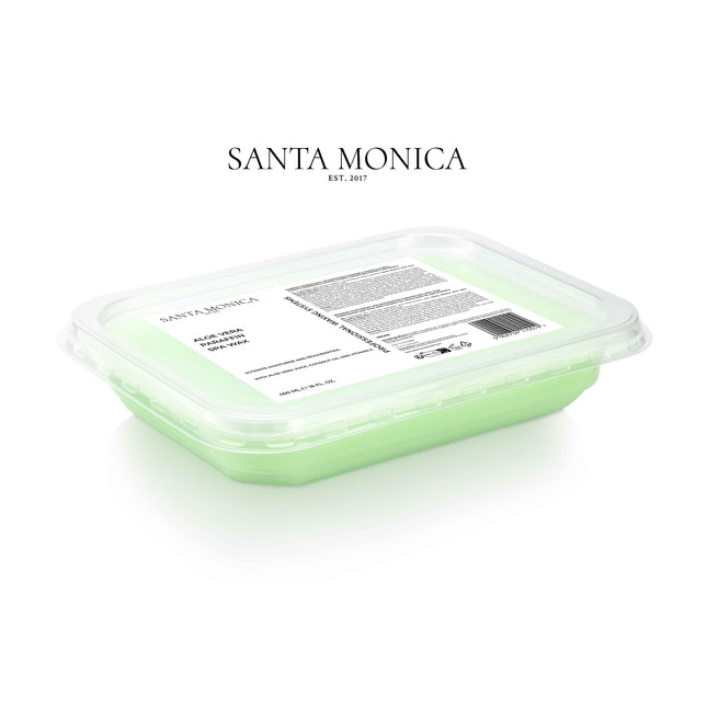SANTA MONICA aloe vera parafinas 450ml – profesionalus drėkinamasis parafinas manikiūrui ir pedikiūrui salonams