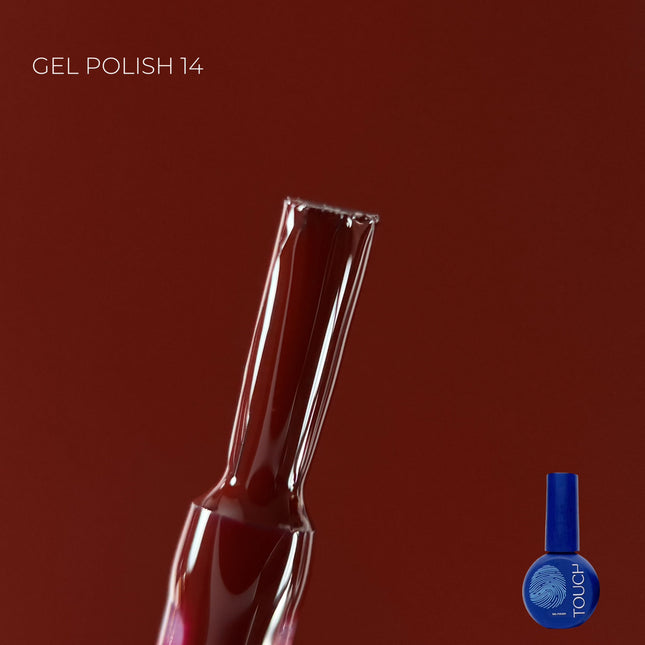 TOUCH Gel Polish gelinis lakas 14 9ml – profesionalus ilgalaikis gelinis lakas manikiūrui