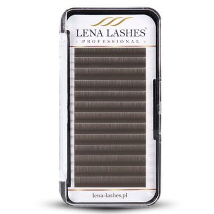 LENA LASHES Professional Volume C 0.07 MIX skropstas, brūnas