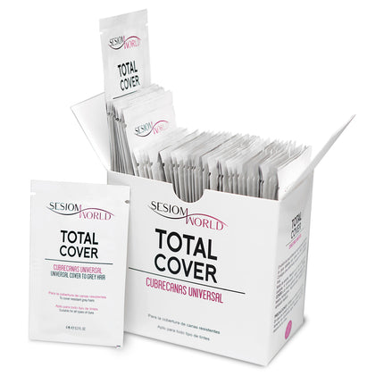BeautyKit Total Cover universali žilų plaukų kaukė 50 vnt – profesionali priemonė žiliems plaukams dengti salonuose