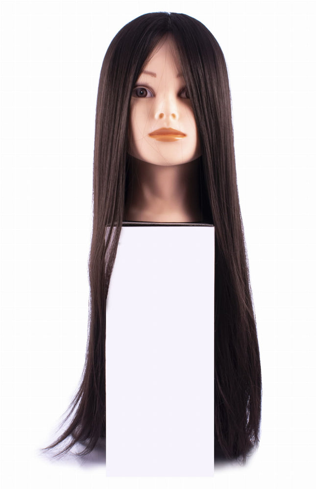 BeautyKit kirpėjų mokymo galva su 60cm sintetiniais plaukais profesionaliam kirpyklų ugdymui