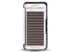 LENA LASHES Professional Volume C 0.07 MIX skropstas, brūnas