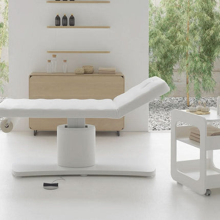 Dviejų variklių elektrinis masažo gultas E-Motion 2.0 – ergonomiškas dizainas kosmetologijos kabinetui