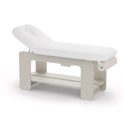 VISMARA Flow balta masažinė lova kosmetologijos kabinetui su ergonomiška paciento pozicija