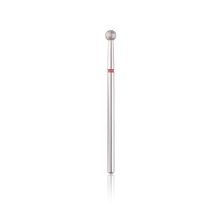 HEAD THE BEAUTY TOOLS deimantinis antgalis ball RED Ø3.5 mm – profesionalus manikiūro ir pedikiūro frezavimo įrankis salonams