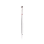 HEAD THE BEAUTY TOOLS deimantinis antgalis ball RED Ø3.5 mm – profesionalus manikiūro ir pedikiūro frezavimo įrankis salonams