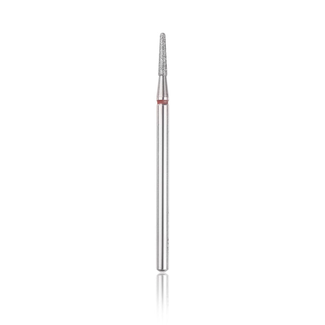 HEAD THE BEAUTY TOOLS deimantinis antgalis Rounded Cone RED Ø1.8 – profesionalus kūginis freza manikiūrui ir pedikiūrui