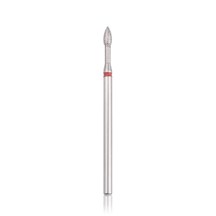 HEAD THE BEAUTY TOOLS deimantinis antgalis Pointed Cylinder RED Ø2.3 – smailios cilindro formos profesionalus freza manikiūrui