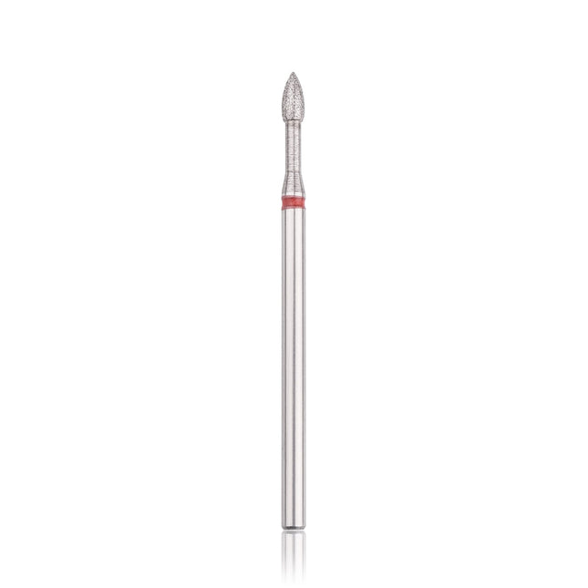 HEAD THE BEAUTY TOOLS deimantinis antgalis Pointed Cylinder RED Ø2.3 – smailios cilindro formos profesionalus freza manikiūrui