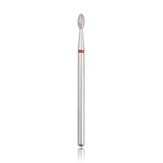 HEAD THE BEAUTY TOOLS deimantinis antgalis Olive RED Ø2.5 – profesionali nagų odos ir kutikulos šlifavimo freza manikiūro salonams