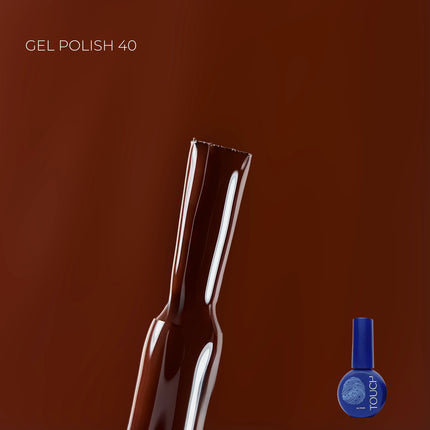 Ilgalaikis TOUCH Gel Polish 40 – plonas tepimas, tobulas blizgesys be skilinėjimo
