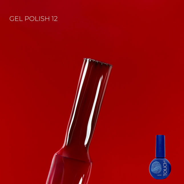 TOUCH Gel Polish gelinis lakas Nr. 12, 9ml – ilgalaikis UV/LED džiovinamas nagų lakas profesionaliam manikiūrui
