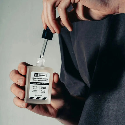 Sapiens stiprinamasis barzdos serumas 30 ml – kasdieniam naudojimui skatinant plaukų folikulus