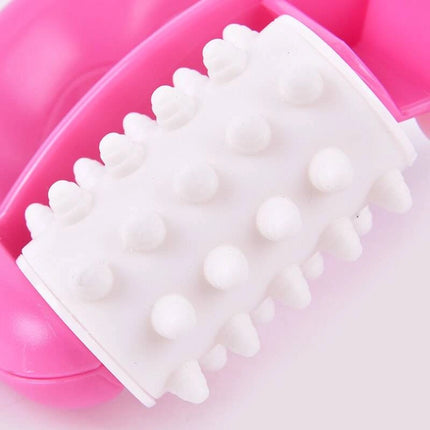 Rožinis masažuoklis BeautyKit limfodrenažiniam masažui – efektyvus kūno kontūravimui ir odai tonizuoti
