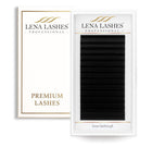 Lena Lashes Professional Premium Volume L 0.07 Mix juodos blakstienos apimties metodui – profesionalus rinkinys
