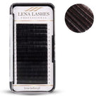 Lena Lashes Professional Ombre juodai rudos C formos 0.07 Mix blakstienos – profesionalus efektas