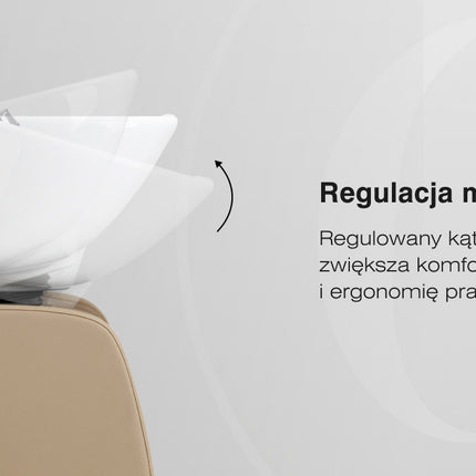 Kirpyklos plautuvė Omega Aqualina, smėlinė