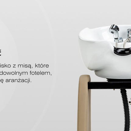 Kirpyklos plautuvė Omega Aqualina, smėlinė