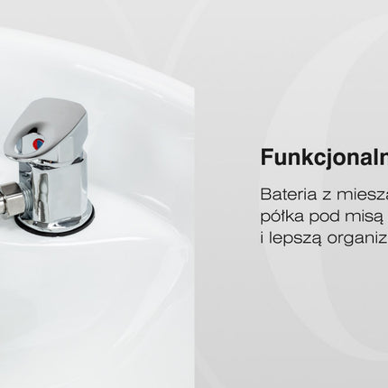 Kirpyklos plautuvė Omega Aqualina, smėlinė