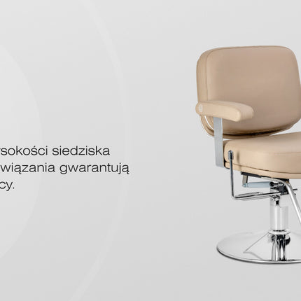 Kirpyklos kėdė hidraulinė OMEGA Astra Plus, smėlinė
