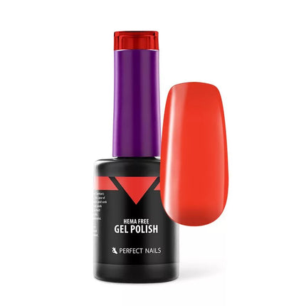 Perfect Nails HEMA FREE gelinis lakas Coral 4ml – hipoalerginis koralo spalvos gelinis lakas profesionalioms nagų studijoms