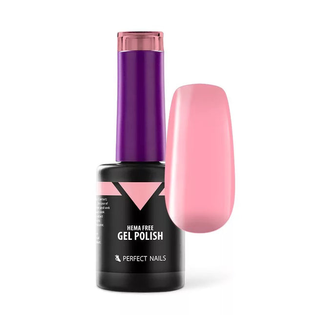 Perfect Nails Hema Free gelinis lakas Dusty Rose 8ml – profesionalus, be HEMA alergenų manikiūrui