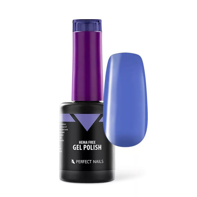 Perfect Nails Hema Free gelinis lakas Vivid Blue 8ml – profesionalus, hipoalerginis mėlynas gellakas manikiūrui