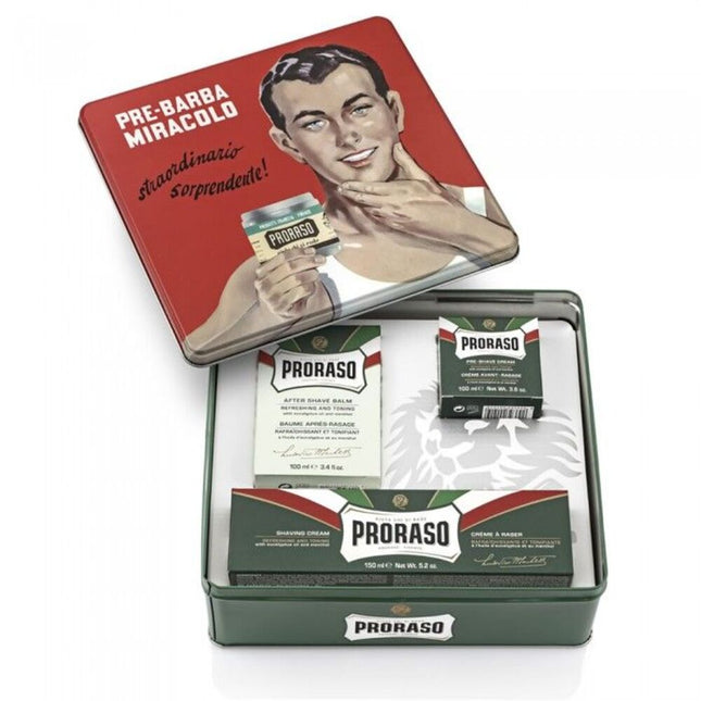 Proraso gaivinantis skutimosi rinkinys 2x100ml + 150ml – profesionali priežiūra vyrams kirpykloms