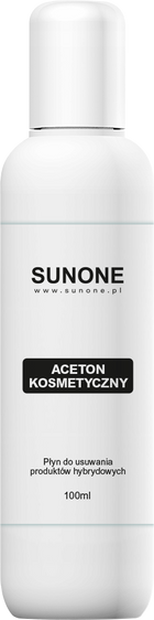 SUNONE acetonas 100ml – profesionalus nagų laako ir gelio šalinimo tirpiklis manikiūro salonams