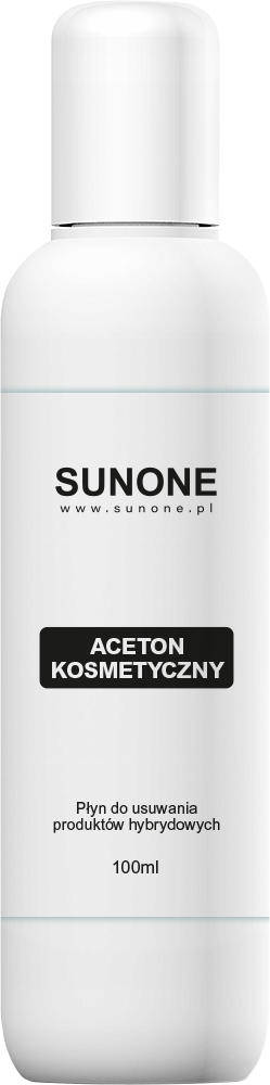 SUNONE acetonas 100ml – profesionalus nagų laako ir gelio šalinimo tirpiklis manikiūro salonams