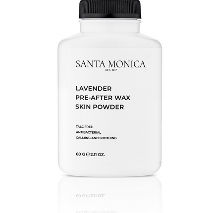 SANTA MONICA lavandas aromāta depilācijas pulveris pirms un pēc depilācijas, 125 g