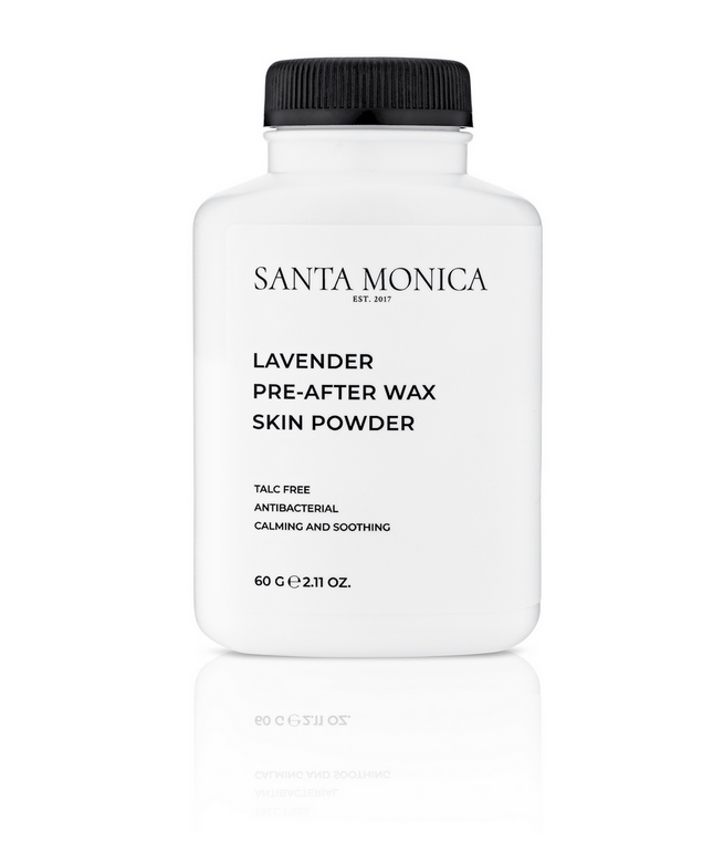 SANTA MONICA lavandas aromāta depilācijas pulveris pirms un pēc depilācijas, 125 g