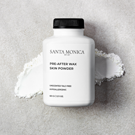 SANTA MONICA bekvapė depiliacinė pudra prieš ir po depiliacijos, 60g
