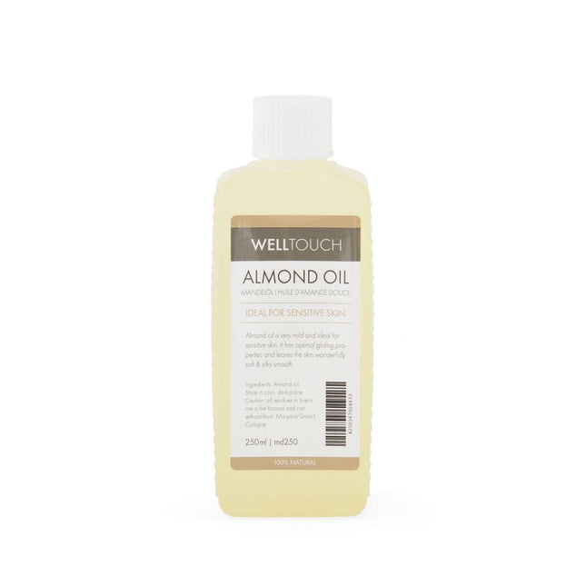 Bodynova WELLTOUCH migdolų aliejus 250ml – profesionalus drėkinamasis aliejus kosmetologijos salonams