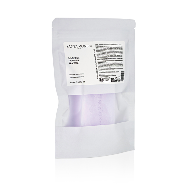 SANTA MONICA levandų parafinas 165ml – minkštinanti parafino vonia rankoms ir pėdoms manikiūro salone