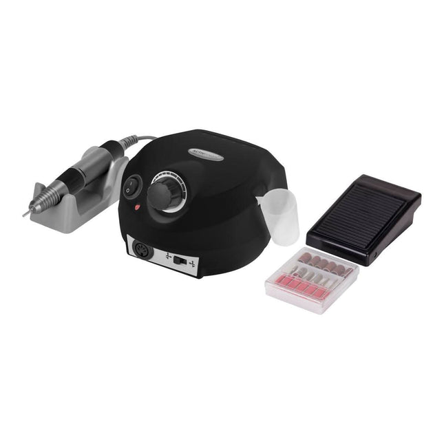 BeautyKit ACTIV POWER nagų freza J202 65W juoda – profesionali manikiūro ir pedikiūro įranga salonams