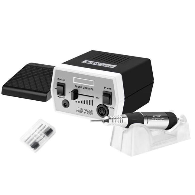 BeautyKit nagų freza ACTIV POWER JD700 juoda – profesionali manikiūro ir pedikiūro įranga, 35W, 30000 aps./min.