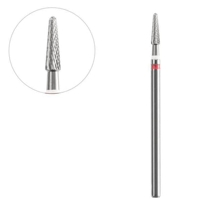 ACURATA plieninis frezos antgalis kūgio formos 2,3/8,0 mm – profesionalus nagų paviršiaus šlifavimas ir kutikulos apdirbimas