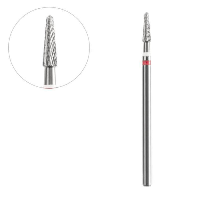 ACURATA plieninis frezos antgalis kūgio formos 2,3/8,0 mm – profesionalus nagų paviršiaus šlifavimas ir kutikulos apdirbimas