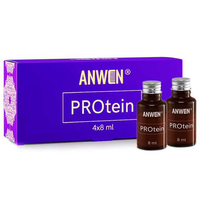 Anwen PROtein Treatment altyminė plaukų terapija ampulėse 4x8ml – profesionali baltymų priežiūra salonams